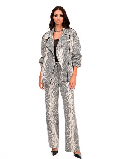 Wide Leg pants with leather...