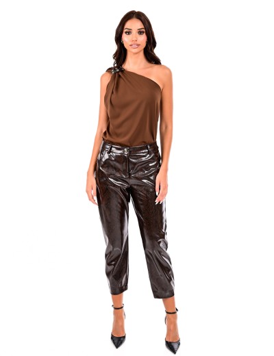 High-Waisted Leather Pants...